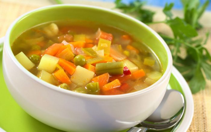вегетарианский суп на основе овощей